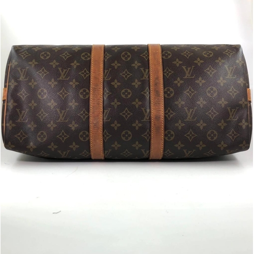 10 - Louis Vuitton Keepall Bag Louis Vuitton Keepall, 45cm.     Hardware: Gold    Leather: Leather... 