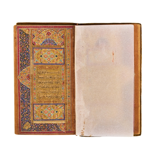 114 - ILLUMINATED SAFAVID QURAN SIGNED MOHAMNMED SADIQ, DATED AH 1085 / AD 1674 An illuminated Safavid Qur... 