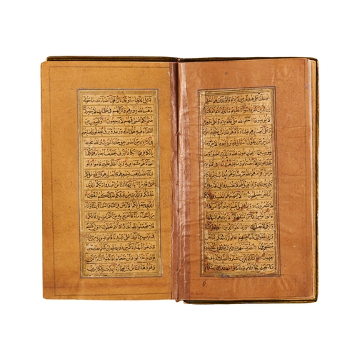 114 - ILLUMINATED SAFAVID QURAN SIGNED MOHAMNMED SADIQ, DATED AH 1085 / AD 1674 An illuminated Safavid Qur... 