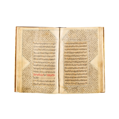 116 - AN INDIAN QURAN, KASHMIR, DATED AH 1140 / 1727 An illuminated Indian Quran from the Kashmir region, ... 