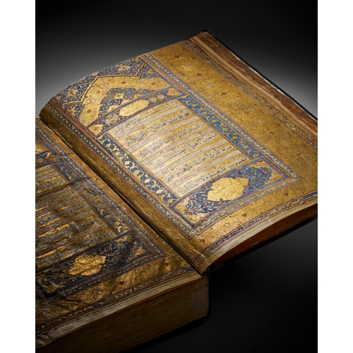 118 - A LARGE ILLUMINATED SAFAVID QURAN DATED AH 1119 / A.D. 1707 This large Safavid Quran, dated ahead of... 