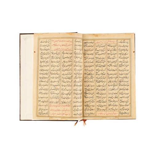 120 - A 19TH-CENTURY PERSIAN ILLUMINATED MANUSCRIPT OF MASNAVI BY RUMI A 19th-century Persian manuscript i... 