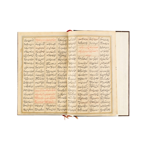 120 - A 19TH-CENTURY PERSIAN ILLUMINATED MANUSCRIPT OF MASNAVI BY RUMI A 19th-century Persian manuscript i... 