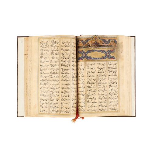 120 - A 19TH-CENTURY PERSIAN ILLUMINATED MANUSCRIPT OF MASNAVI BY RUMI A 19th-century Persian manuscript i... 