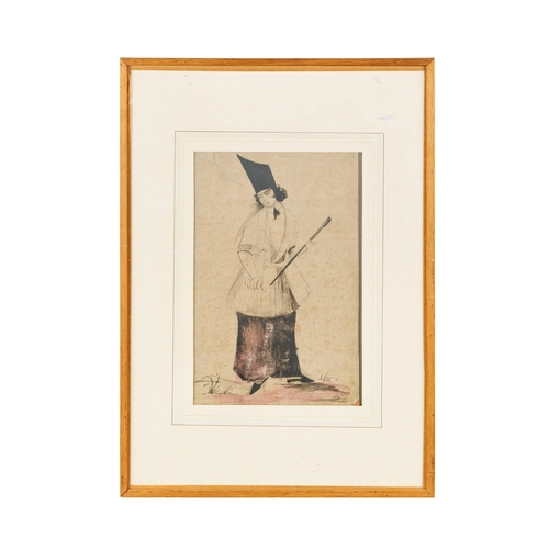 191 - EARLY 19TH CENTURY PERSIAN QAJAR DRAWING OF A YOUTH    This early 19th century Persian Qajar drawing... 