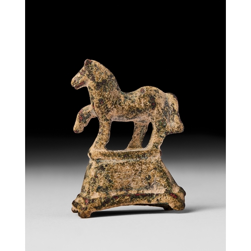 94 - A ROMAN BRONZE HORSE STATUETTE, 2ND - 3RD CENTURY A.D. A cast bronze statuette from the 2nd-3rd cent... 