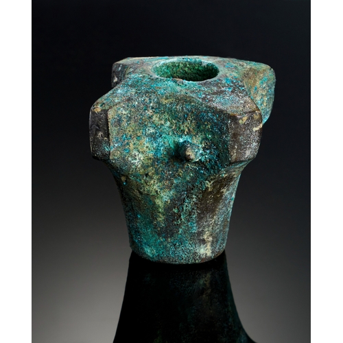 1 - AN ANCIENT BRONZE MACE HEAD, MID FIRST MILLENNIUM B.C A robust bronze mace head from the mid-first m... 