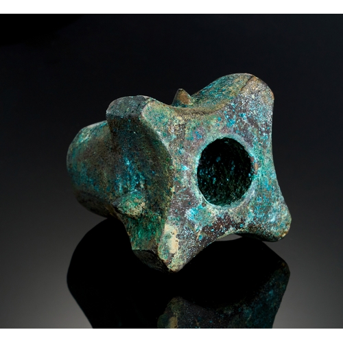 1 - AN ANCIENT BRONZE MACE HEAD, MID FIRST MILLENNIUM B.C A robust bronze mace head from the mid-first m... 