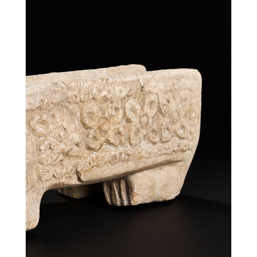 171 - A SPANISH CARVED MARBLE WATER SPOUT IN THE FORM OF A LION, 11TH-13TH CENTURY  A Spanish carved marbl... 