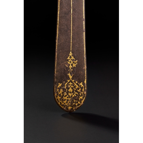 182 - A RARE GOLD INLAID STEEL BOOK BINDING TOOL, OTTOMAN TURKISH, 18TH CENTURY  An elegant Ottoman Turkis... 