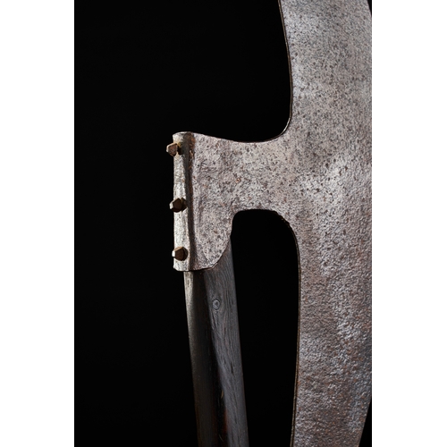 193 - A RARE IRON AXE, OTTOMAN OR MAMLUK, 15TH - 16TH CENTURY 
 
  An iron axe dates back to the 15th-16th... 