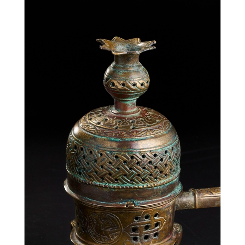 245 - BRONZE SELJUK INCENSE BURNER, 13TH CENTURY  BRONZE SELJUK INCENSE BURNER, 13TH CENTURY  
 
W: 2... 