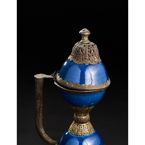 246 - AN OTTOMAN METAL MOUNTED AND CHINESE PORCELAIN INCENSE BURNER, 18TH CENTURY  AN OTTOMAN METAL MOUNTE... 