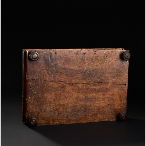 249 - A FLAT SPANISH WOODEN BOX, NASRID OR POST NASRID, 15TH - 16TH CENTURY A flat wooden box, dating back... 