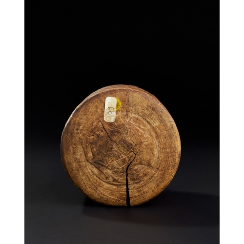 251 - A RARE EARLY ISLAMIC ENGRAVED WOODEN CYLINDRICAL CONTAINER WITH KUFIC CALLIGRAPHY, PERSIA OR SYRIA, ... 