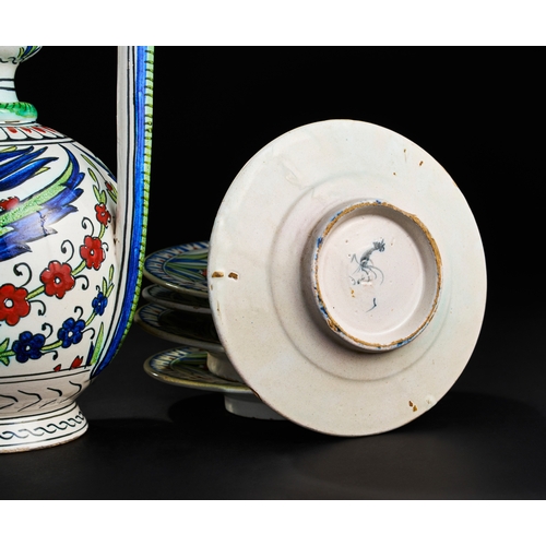 278 - AN ORIENTALIST ITLIAN CANTAGALLI IZNIK SYLT COFFE SET, 19TH CENTURY AN ORIENTALIST ITLIAN CANTAGALLI... 