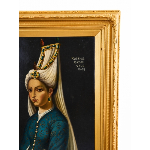 288 - OIL ON CANVAS PORTRAIT OF PRINCESS MIHRIMAH SULTAN, OTTOMAN, TURKEY, 19TH CENTURY  
  OIL ON CANVAS ... 