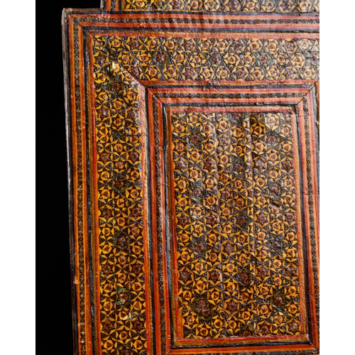 294 - A REVERSE GLASS QAJAR PAINTING, PERSIA, 19TH CENTURY  A REVERSE GLASS QAJAR PAINTING, PERSIA, 19TH C... 