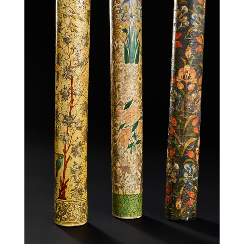 309 - A GROUP OF THREE LACQUERED DOCUMENT HOLDERS, OTTOMAN, 18TH - 19TH CENTURY  A GROUP OF THREE LACQUERE... 