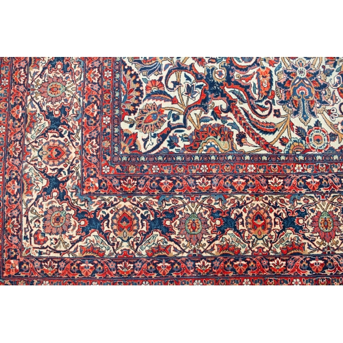 345 - A VERY LARGE ANTIQUE DABIR KASHAN CARPET, 364 X 271CM  Rare and impressive antique Kashan Dabir carp... 