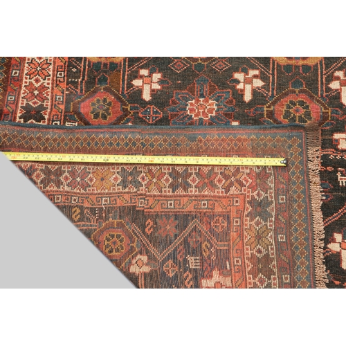 346 - ANTIQUE VARAMIN WOOL RUG, 310 X 145CM  A rare example of an antique Varamin carpet woven on wool. Va... 