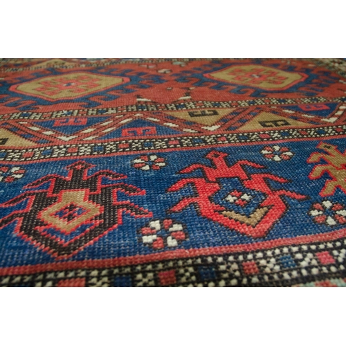 350 - ANTIQUE KARABAGH RUG 127x105CM Antique Karabagh rug with Mehrab design. This is an unusual prayer ru... 