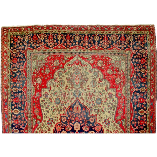 355 - ANTIQUE MOHTASHAM KASHAN RUG, 205 X 130CM ANTIQUE MOHTASHAM KASHAN RUG, 205 X 130CM