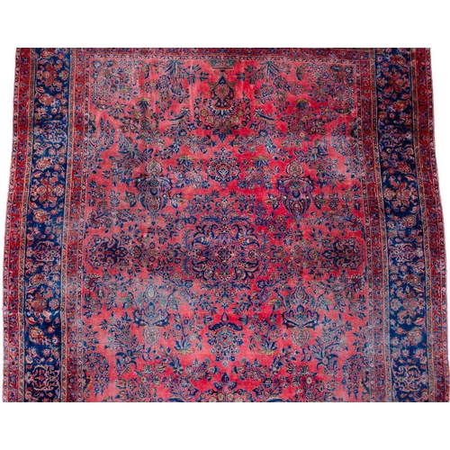 359 - LARGE VINTAGE WOOL KASHAN CARPET, 359 X 267CM Decorative antique Kashan carpet with magnificent colo... 