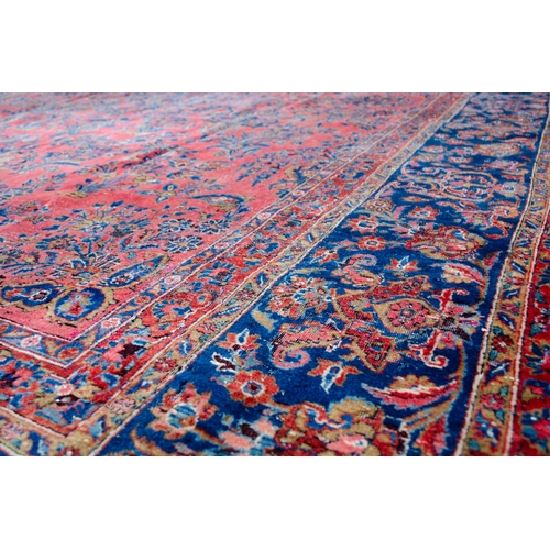 359 - LARGE VINTAGE WOOL KASHAN CARPET, 359 X 267CM Decorative antique Kashan carpet with magnificent colo... 