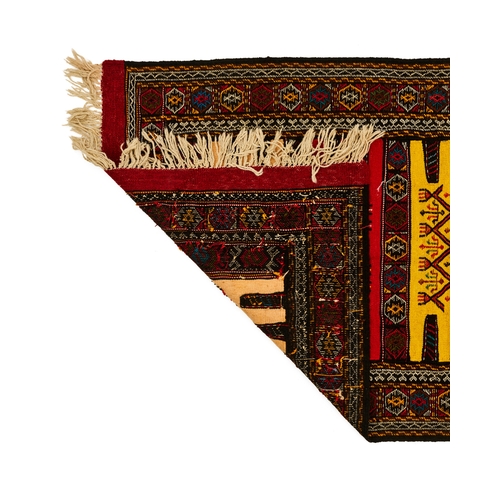 380 - A HAND KNOTTED WOOL KILIM, TRIBLE CAUCASIAN   A HAND KNOTTED WOOL KILIM, TRIBLE CAUCASIAN   
 
182x9... 