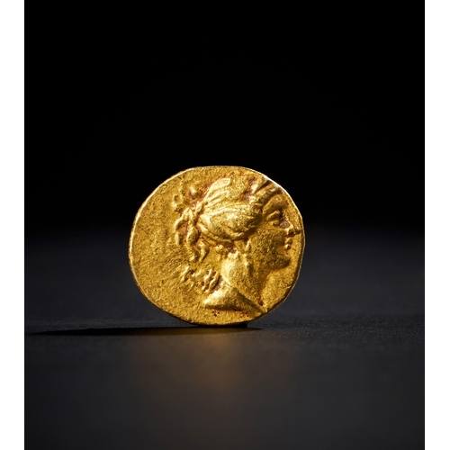 69 - ANCIENT EPHESOS GOLD STATER (155-140 BC) – ARTEMIS AND CULT STATUE Ancient Greek Gold Stater was min... 