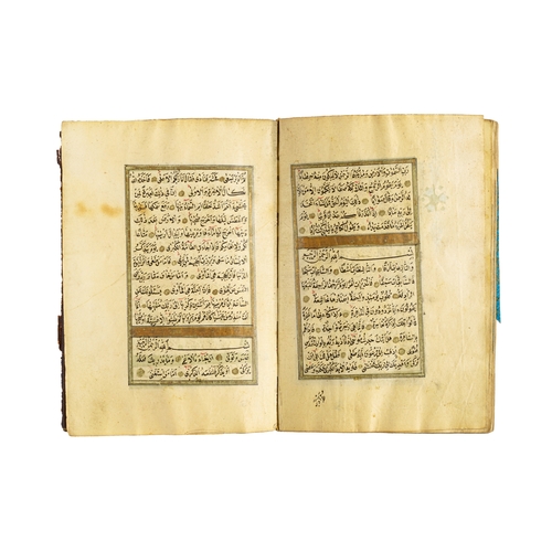 72 - A 19TH CENTURY ILLUMINATED OTTMAN QURAN A 19TH CENTURY ILLUMINATED OTTMAN QURAN