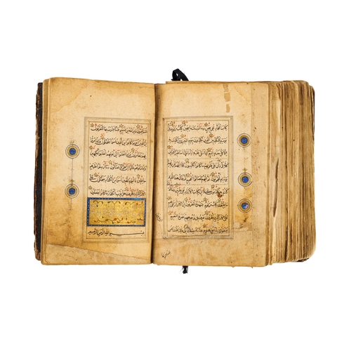 83 - AN ILLUMINATED TIMURID QURAN, PERSIA, 15TH CENTURY  A rare and beautifully illuminated Quran manuscr... 