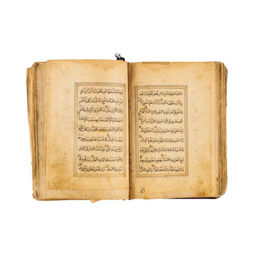 83 - AN ILLUMINATED TIMURID QURAN, PERSIA, 15TH CENTURY  A rare and beautifully illuminated Quran manuscr... 