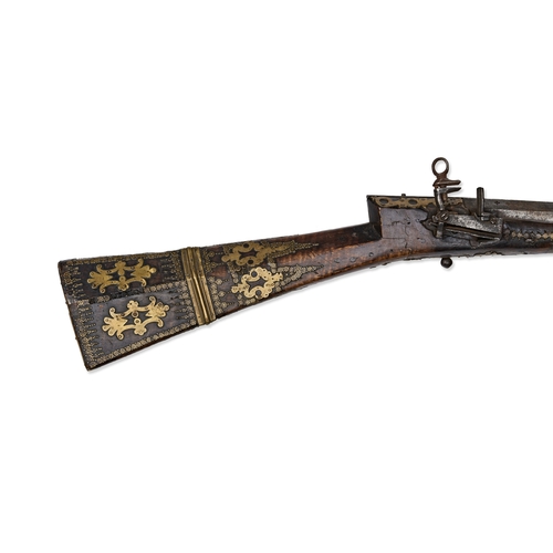 107 - AN OTTOMAN MIQUELET-LOCK TUFEK RIFLE, TURKEY, 18TH - 19TH CENTURY This Ottoman miquelet-lock rifle, ... 
