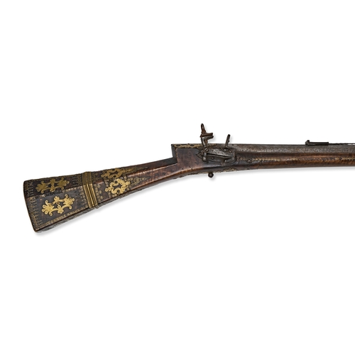 107 - AN OTTOMAN MIQUELET-LOCK TUFEK RIFLE, TURKEY, 18TH - 19TH CENTURY This Ottoman miquelet-lock rifle, ... 