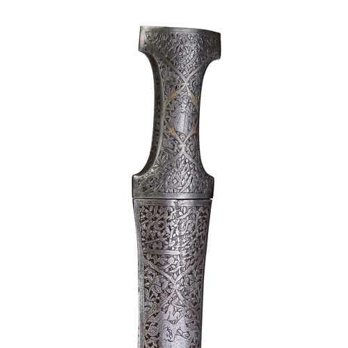 109 - A RARE AND UNUSUAL MONUMENTAL QAJAR DAGGER, PERSIA, 19TH CENTURY This rare and unusual monumental Qa... 