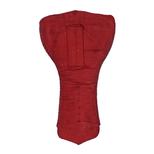 124 - AN OTTOMAN METAL EMBROIDERED HOLSTER CASE, 19TH - 20TH CENTURY The central focus is an imperial tugh... 