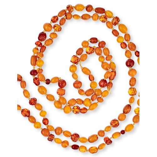 174 - AN ASSORTMENT OF BALTIC AMBER BEAD NECKLACES An assortment of Baltic Amber bead necklaces featuring ... 