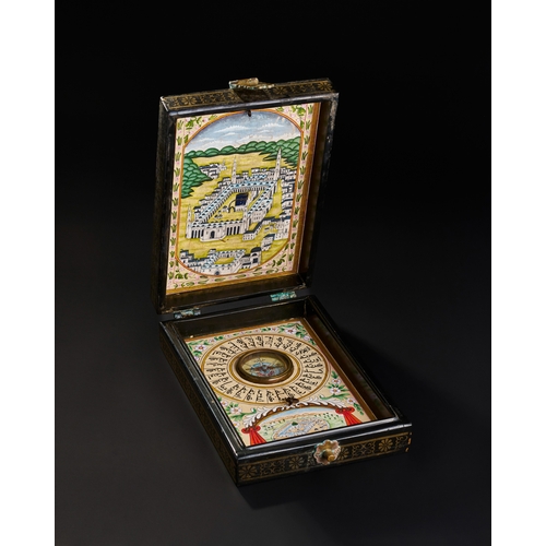 94 - A 19TH CENTURY OTTOMAN COMPASS AND QIBLA INDICATOR A 19th-century Ottoman Qibla indicator and compas... 