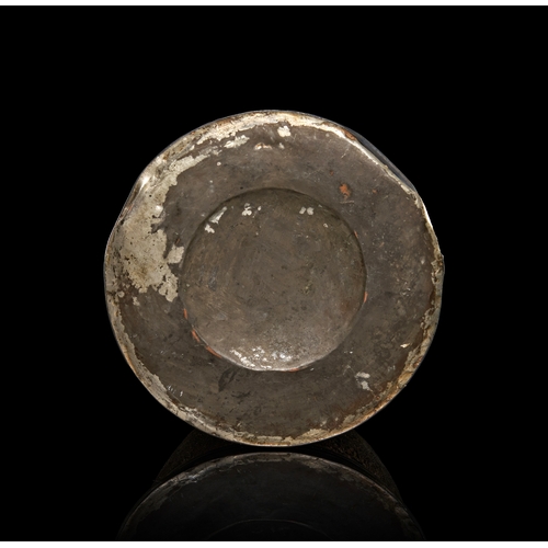 98 - A QAJAR HUQQA BASE WITH ENAMELLED AND GILDED SILVER MOUNTS, PERSIA, 19TH CENTURY A QAJAR HUQQA BASE ... 