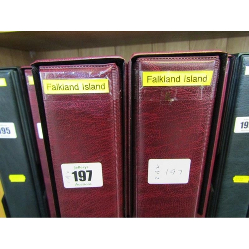 197 - FALKLAND ISLANDS, earlies mainly used; later mint in 2 albums