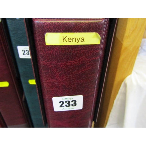 233 - KENYA & K U T, mint and used in album