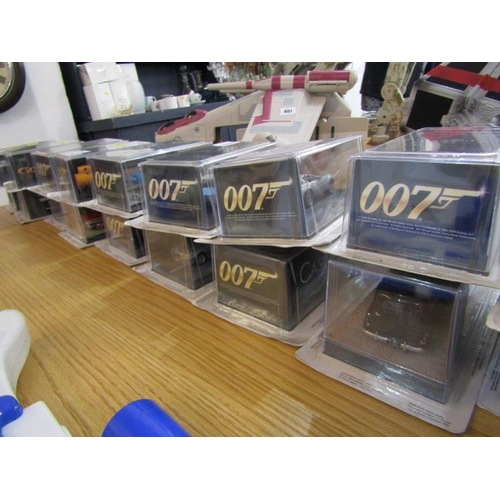 404 - JAMES BOND, collection of 20 James Bond vehicles in original display cases to include The Ford Consu... 