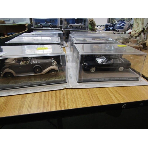 413 - JAMES BOND VEHICLES, collection of 12 James Bond vehicles in original presentation cases; Aston Mart... 