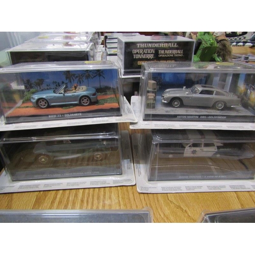 413 - JAMES BOND VEHICLES, collection of 12 James Bond vehicles in original presentation cases; Aston Mart... 