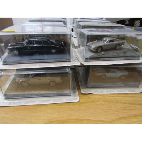 415 - JAMES BOND VEHICLES, 20 James Bond vehicles in original presentation cases to include; Ford Mustang ... 