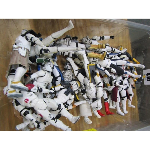 416 - STAR WARS, 2 x plastic container of Storm Trooper figures, plus others