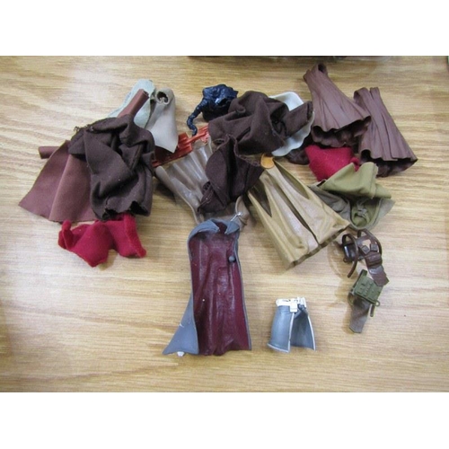 422 - STAR WARS, pastic container of mixed Star Wars characters, also small bag of character clothing