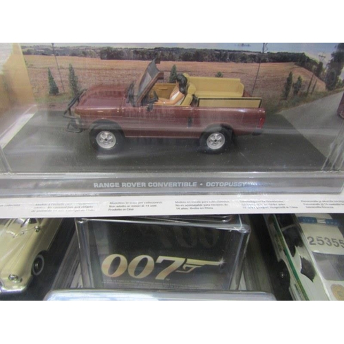 428 - JAMES BOND VEHICLES, collection of 25 James Bond vehicles in original case including; Range Rover Co... 